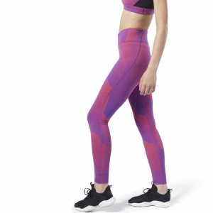 Legginsy Damskie Reebok Lux 2.0 Fioletowe PL 40WCPXN